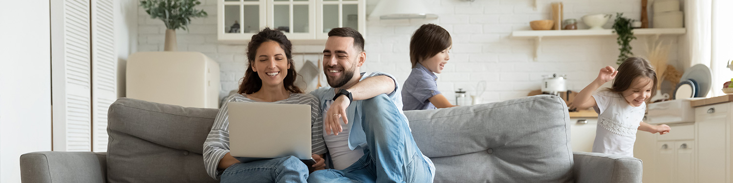 Young couple relax in comfort provided by energy efficient heating system