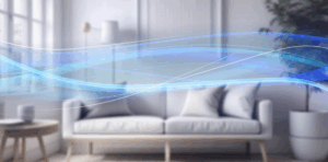 Air flow in a comfortable home.